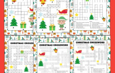 Free Printable Christmas Crossword Puzzle For Kids in Christmas Tree Topper Crossword Clue
