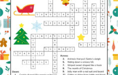 Free Printable Christmas Crossword Puzzle For Kids pertaining to Christmas Season Crossword Clue