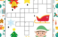 Free Printable Christmas Crossword Puzzle For Kids with regard to A Christmas Blank Crossword Clue