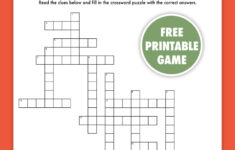 Free Printable Christmas Crossword Puzzle - Pjs And Paint for Christmas Crossword For Kids Printable