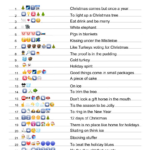 Free Printable Christmas Idioms Emoji Quiz With Answer Key Regarding Christmas Idioms Crossword Puzzle