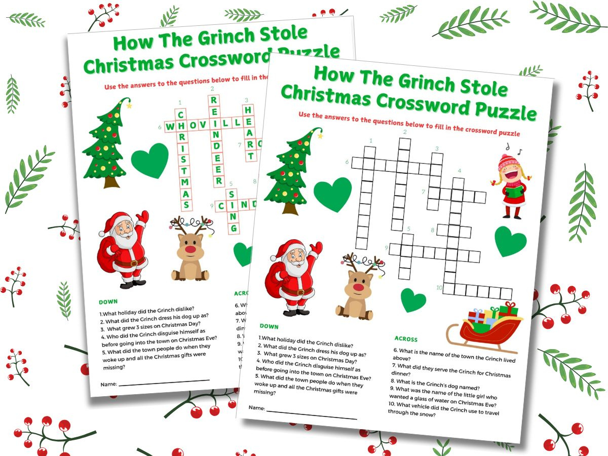 free printable the grinch word games pertaining to how the grinch stole christmas crossword puzzle answer key Free Printable The Grinch Word Games pertaining to How The Grinch Stole Christmas Crossword Puzzle Answer Key