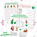 Free Printable The Grinch Word Games With Regard To Christmas Travelers Crossword Clue