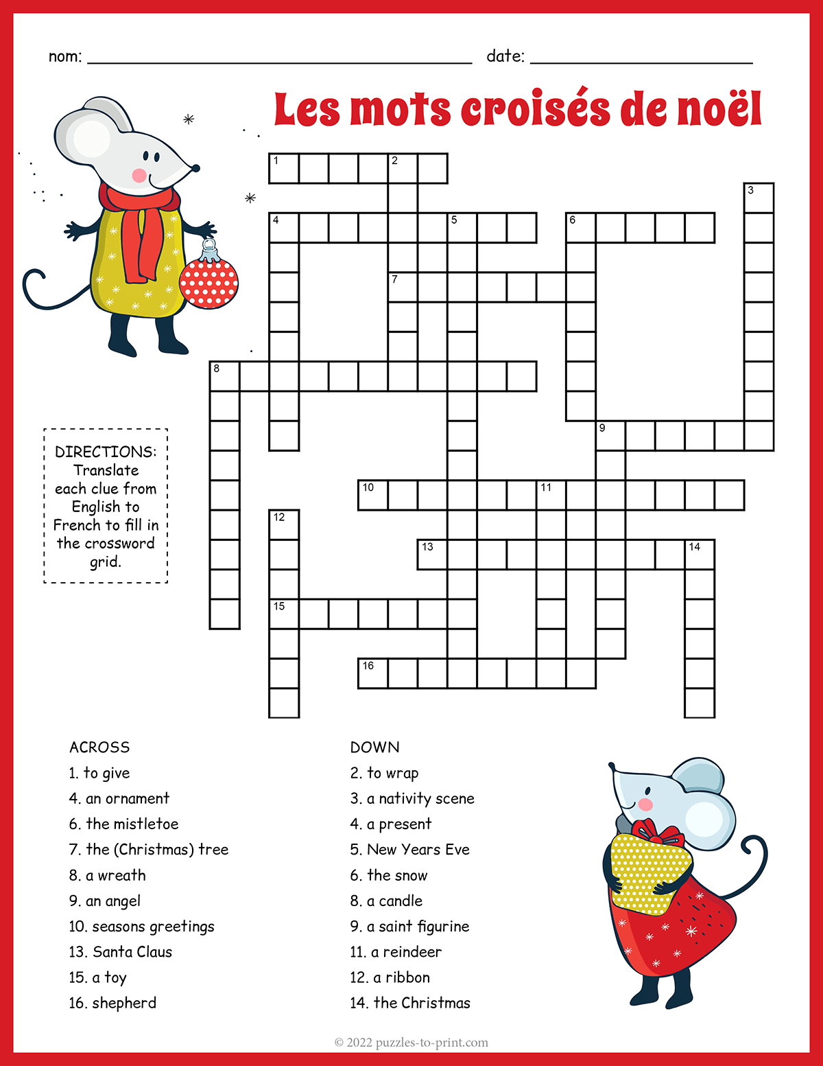 french christmas vocabulary crossword pertaining to french christmas crossword clue French Christmas Vocabulary Crossword pertaining to French Christmas Crossword Clue