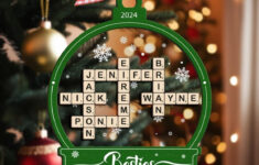 Friend Crossword Christmas Ornament, Scrabble Personalized inside Christmas Decorating Crossword Puzzle