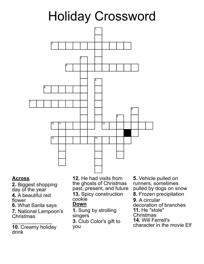 holiday crossword wordmint for a beautiful red flower christmas crossword Holiday Crossword - Wordmint for A Beautiful Red Flower Christmas Crossword