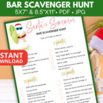 Holiday Scavenger Hunt For Adults   Etsy Uk Pertaining To Christmas Themed Pub Crawl Crossword Clue