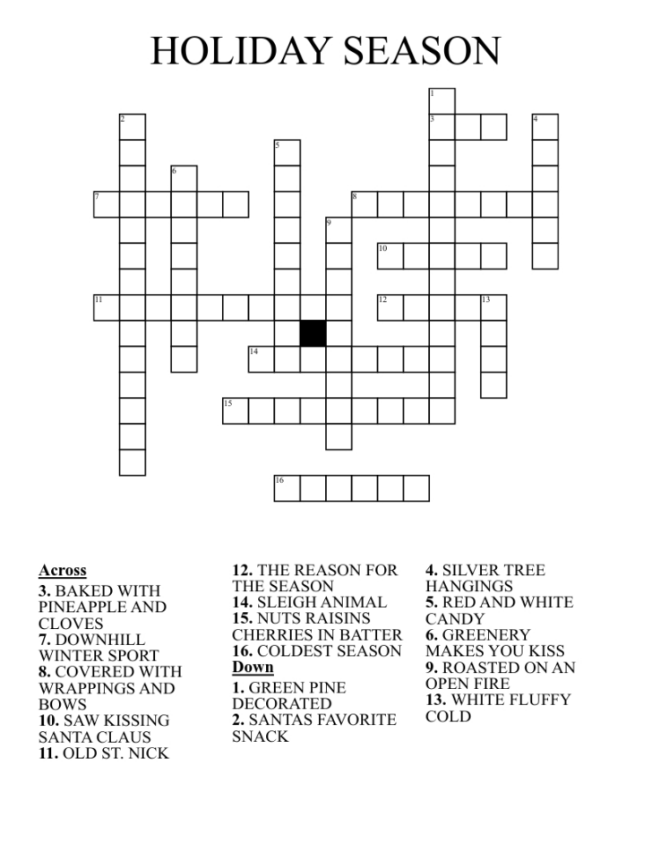 Christmas Greenery Crossword Clue