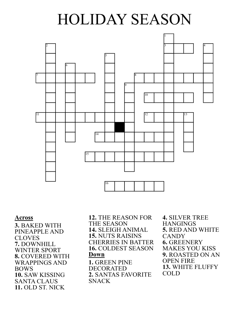 holiday season crossword wordmint with regard to christmas seasons crossword clue Holiday Season Crossword - Wordmint with regard to Christmas Seasons Crossword Clue