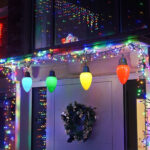 Indoor & Outdoor Set Of 4 Battery Powered Large Cone Bauble Bulb Within Bulbs In Many Christmas Lights Crossword