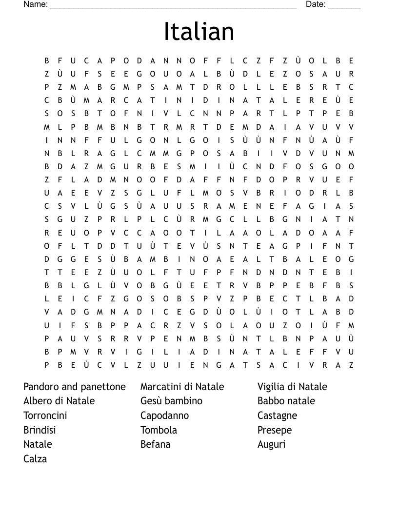 italian christmas word search wordmint within christmas in italy crossword Italian Christmas Word Search - Wordmint within Christmas In Italy Crossword