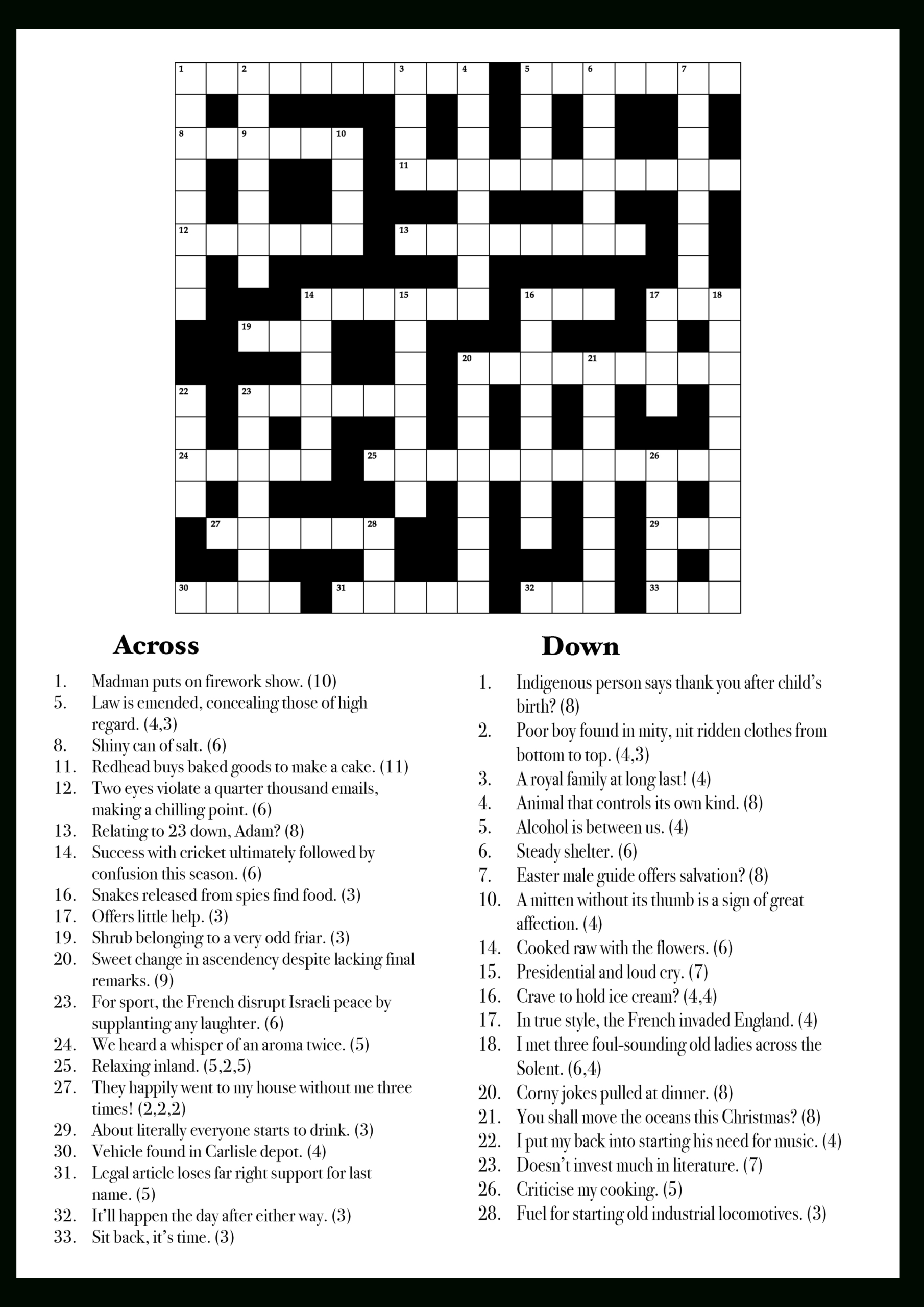 ive made a christmas cryptic crossword for my grandad thought i within christmas cryptic crossword clues scaled I'Ve Made A Christmas Cryptic Crossword For My Grandad. Thought I within Christmas Cryptic Crossword Clues