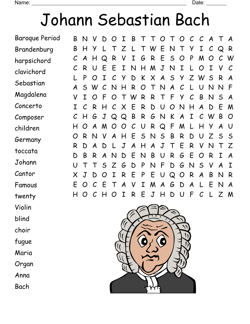 johann sebastian bach word search wordmint for christmas oratorio composer crossword clue Johann Sebastian Bach Word Search - Wordmint for Christmas Oratorio Composer Crossword Clue