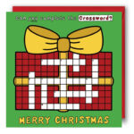 Kids Christmas Card, Christmas Crossword Puzzle Card. Christmas In Crossword Puzzle Christmas Card