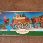 Lemax Village 43451 Table Accents Christmas Tree Wagon Set Of 2 Inside Horse Drawn Carriages Delivering Christmas Trees Crossword