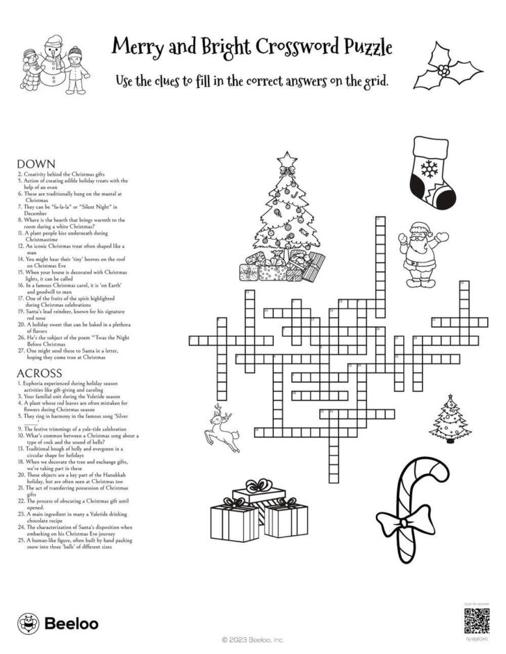 Popular Christmas House Plant Crossword
