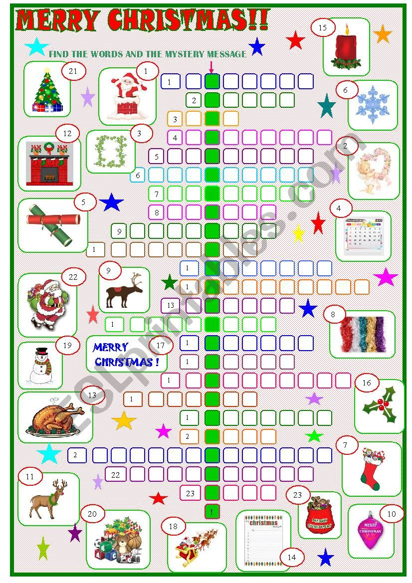 merry christmas crossword esl worksheetspied d aignel for merry christmas crossword puzzle answer key Merry Christmas :Crossword - Esl Worksheetspied-D-Aignel for Merry Christmas Crossword Puzzle Answer Key