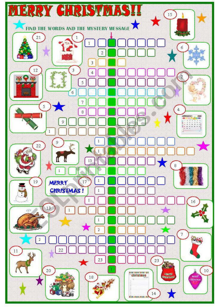 Merry Christmas Crossword Answers Merry Christmas Crossword Answers