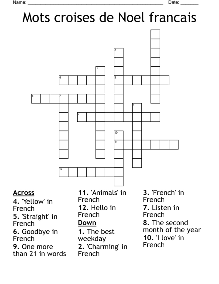 French For Christmas Crossword Clue French For Christmas Crossword Clue