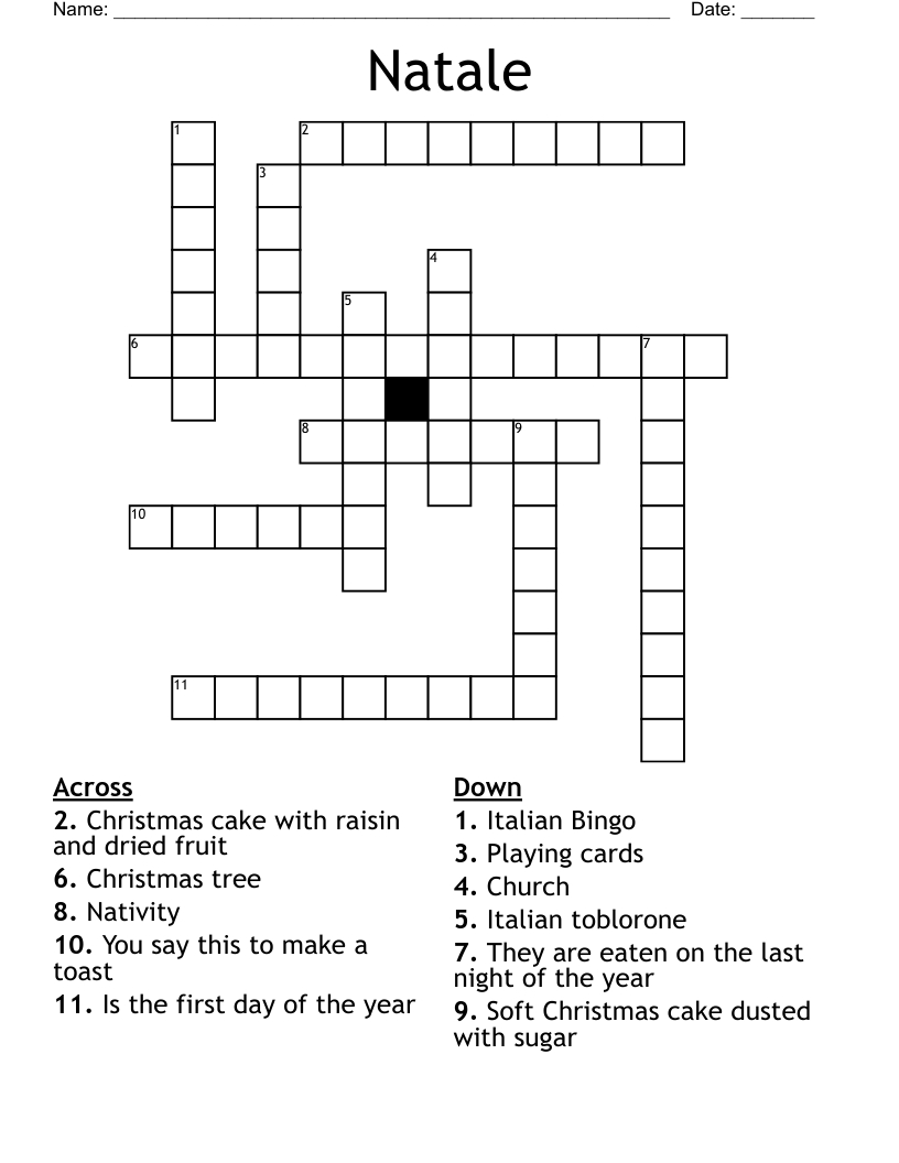 natale crossword wordmint with regard to italian name for christmas crossword Natale Crossword - Wordmint with regard to Italian Name For Christmas Crossword