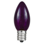 Novelty Lights 25 Pack C7 Outdoor Christmas Replacement Bulbs, Red In Type Of Bulb In Christmas Lights Crossword