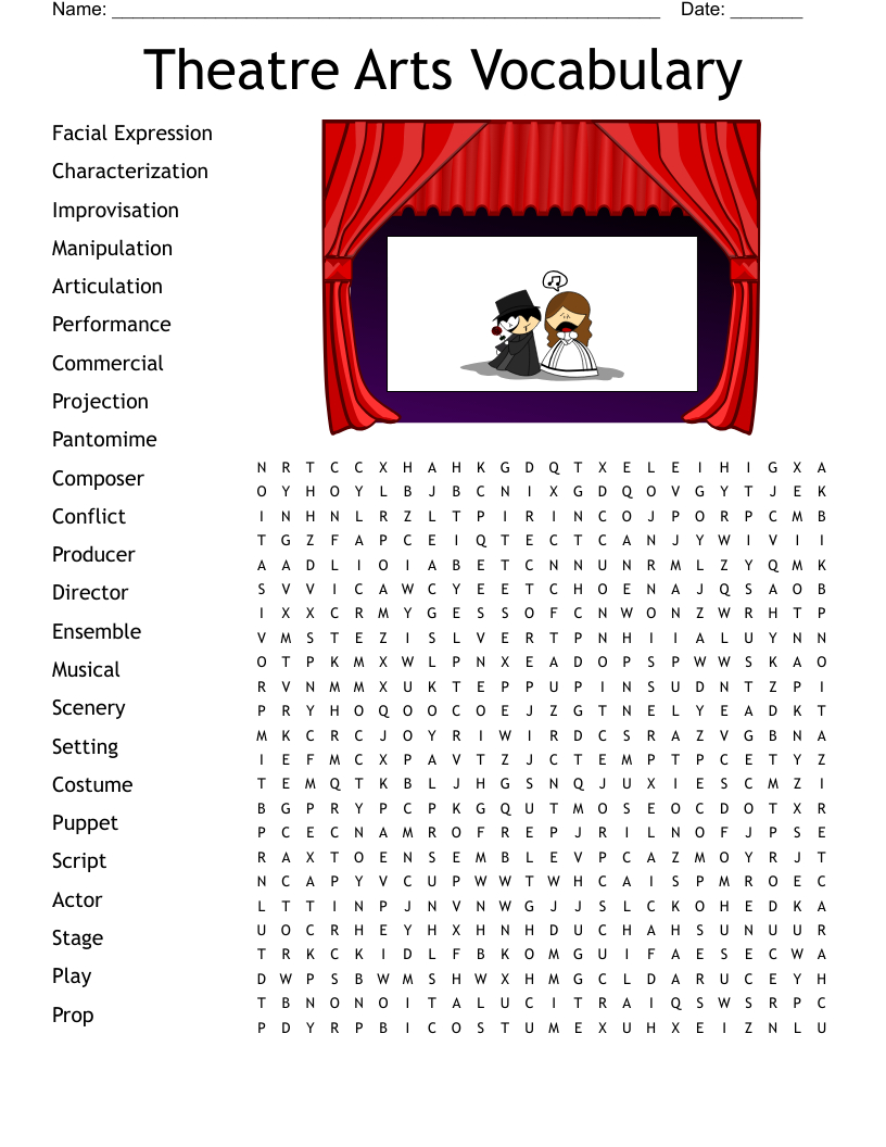 Pantomime And Mime Word Search - Wordmint throughout Masked Mimes Associated with Christmas Crossword