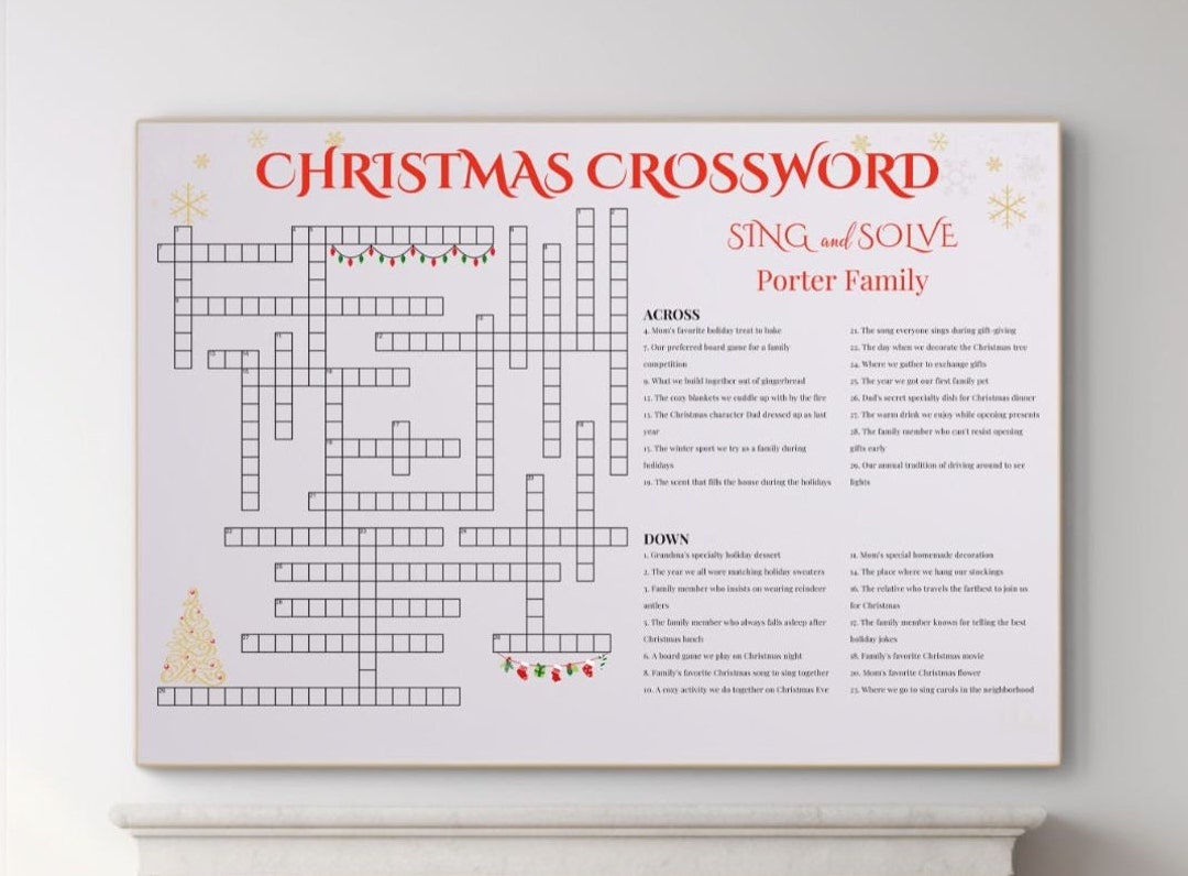 personalisiertes weihnachtskreuzwortratsel riesiges familienspiel intended for popular christmas night dessert crossword Personalisiertes Weihnachtskreuzworträtsel: Riesiges Familienspiel intended for Popular Christmas Night Dessert Crossword