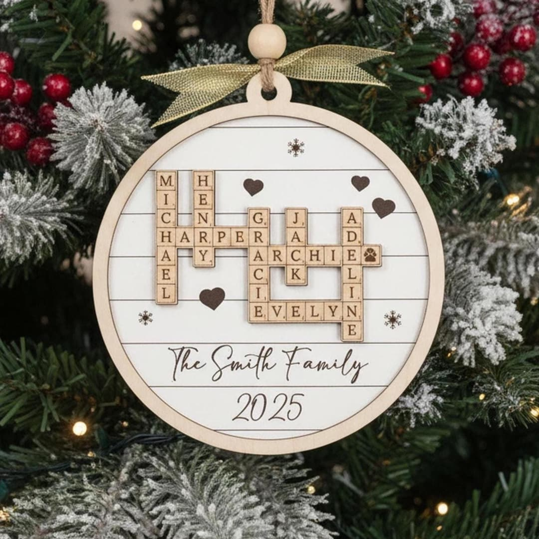 personalized family crossword wooden ornament for christmas tree with spherical christmas tree ornament crossword clue Personalized Family Crossword Wooden Ornament For Christmas Tree with Spherical Christmas Tree Ornament Crossword Clue