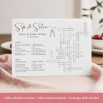 Personalized Wedding Crossword Puzzle Template, Custom Sip And Within Christmas Stamp Pair Crossword