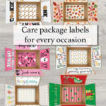 Printable Care Package Labels That Make Every Occasion Extra In Yule Blank Christmas Dessert Crossword