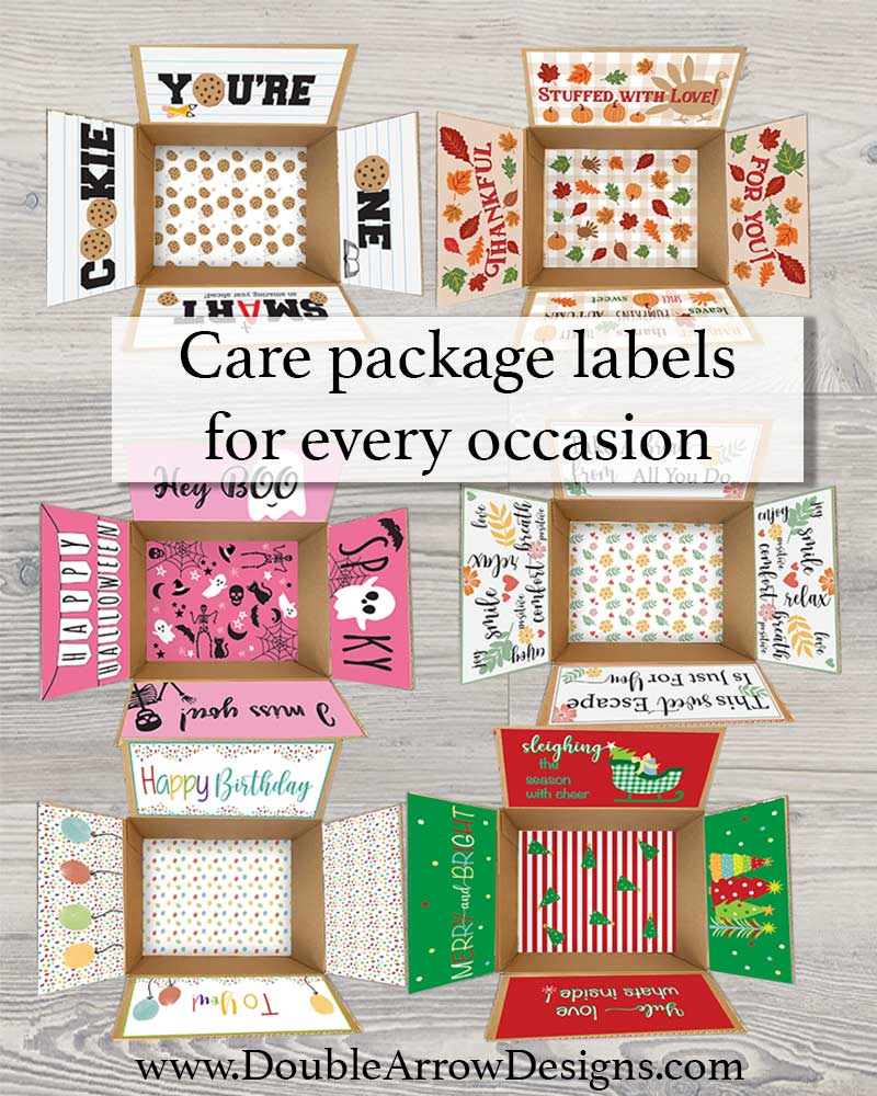 Printable Care Package Labels That Make Every Occasion Extra in Yule Blank Christmas Dessert Crossword