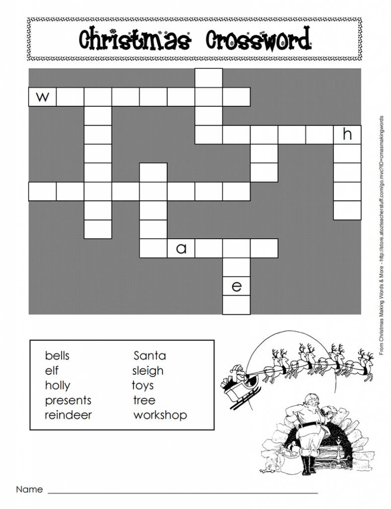 printable christmas crossword puzzle a to z teacher stuff in christmas crossword with word bank Printable Christmas Crossword Puzzle - A To Z Teacher Stuff in Christmas Crossword with Word Bank