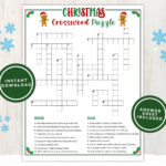 Printable Christmas Crossword Puzzle For Kids And Adults, Fun Throughout Christmas Word Crossword Puzzle