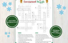Printable Christmas Crossword Puzzle For Kids And Adults, Fun with regard to Christmas Crossword For Kids Printable