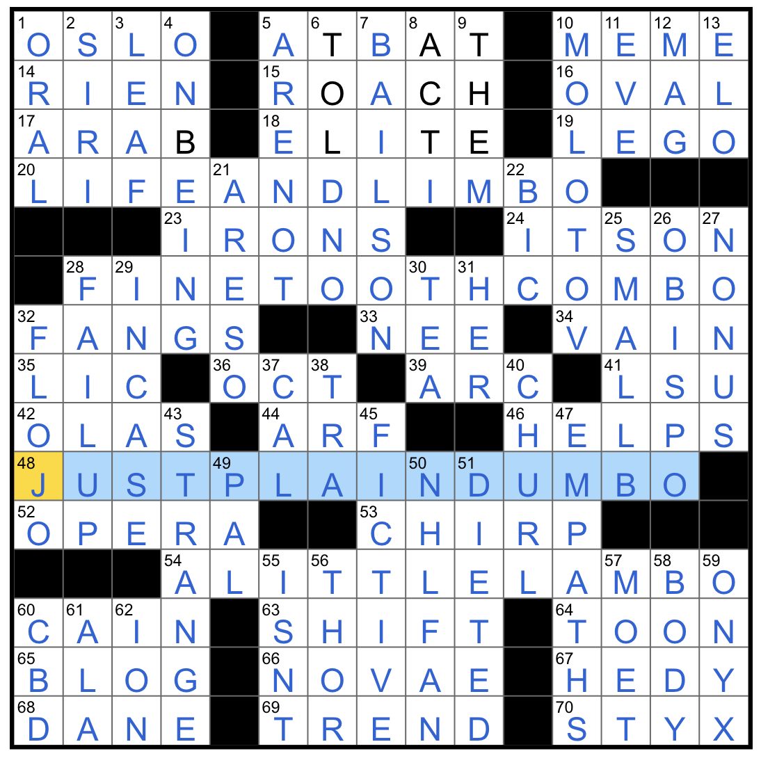 Rex Parker Does The Nyt Crossword Puzzle: &amp;quot;___ A Lot!&amp;quot; (Dracula&amp;#039;S in Bit Of Christmas Morning Detritus Nyt Crossword