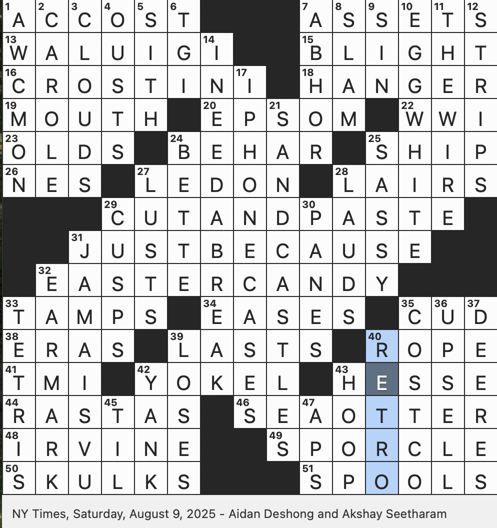 rex parker does the nyt crossword puzzle purple hatted nintendo within easter or passover but not christmas nyt crossword clue Rex Parker Does The Nyt Crossword Puzzle: Purple-Hatted Nintendo within Easter Or Passover But Not Christmas Nyt Crossword Clue