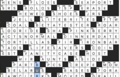Rex Parker Does The Nyt Crossword Puzzle: Rhyming Toys With inside Felt in the Christmas Spirit Nyt Crossword