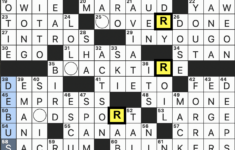 Rex Parker Does The Nyt Crossword Puzzle: State Park In The Santa with regard to Injury/Christmas Entree Nyt Crossword