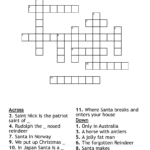 Santa Around The World Crossword   Wordmint With Regard To Christmas Saint Crossword Clue