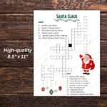 Santa Claus Crossword Puzzle: Christmas Party Game (Digital For Father Christmas Crossword Clue
