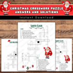 Santa Claus Crossword Puzzle: Christmas Party Game (Digital In Father Christmas Crossword Clue