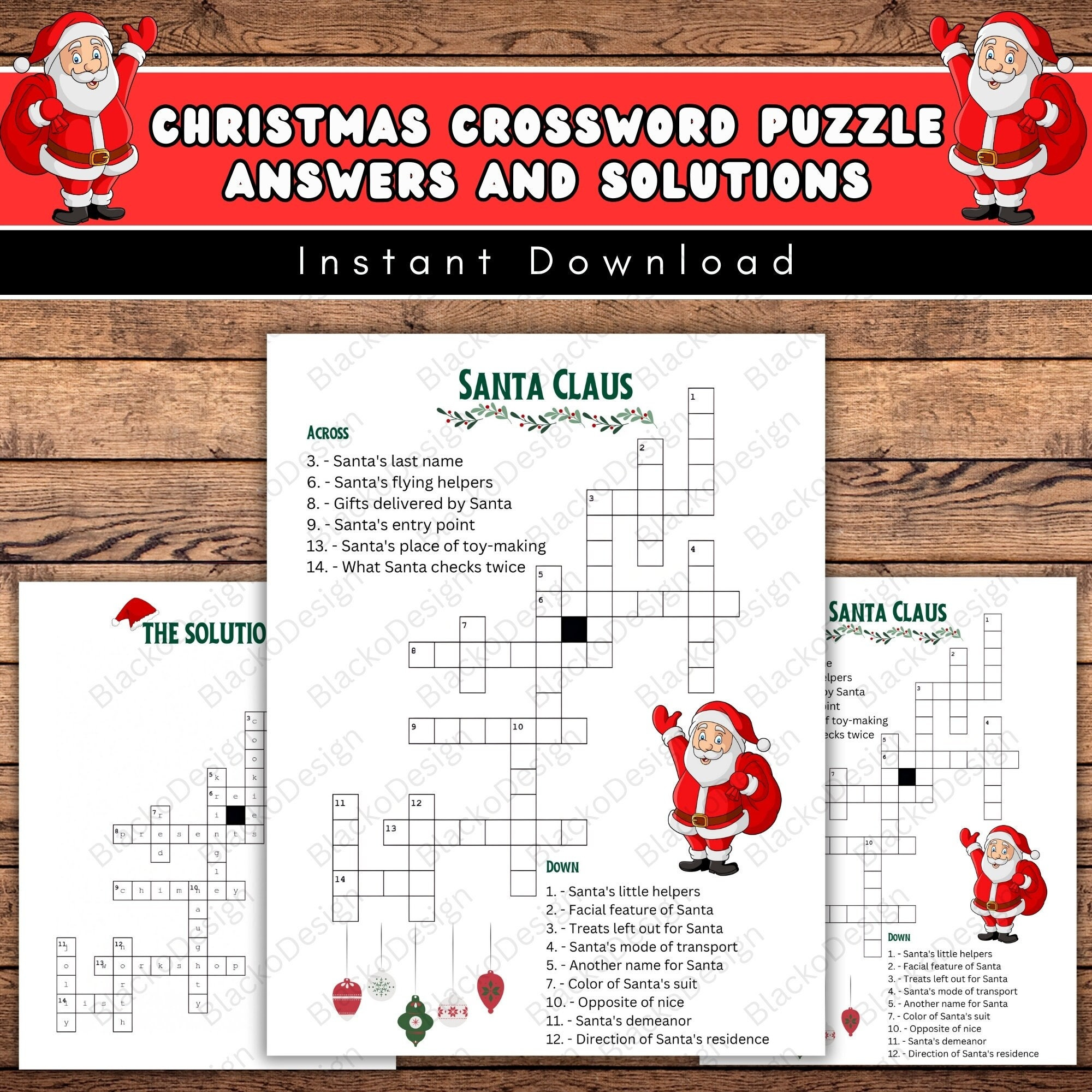 santa claus crossword puzzle christmas party game digital in father christmas crossword clue Santa Claus Crossword Puzzle: Christmas Party Game (Digital in Father Christmas Crossword Clue