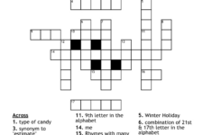 Secret Santa Hint Crossword - Wordmint throughout Adjective with Christmas Crossword Clue