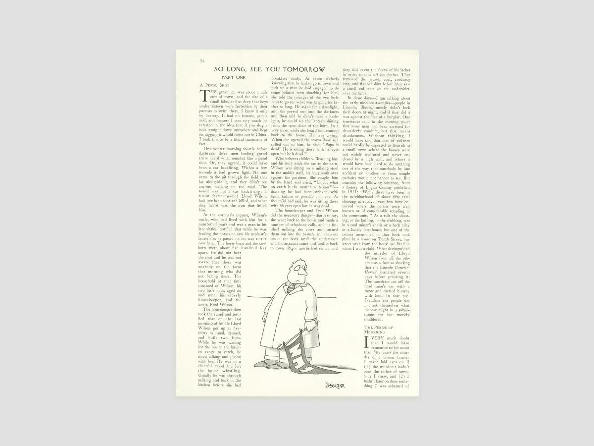 so long see you tomorrow the new yorker within christmas song milker crossword So Long, See You Tomorrow | The New Yorker within Christmas Song Milker Crossword