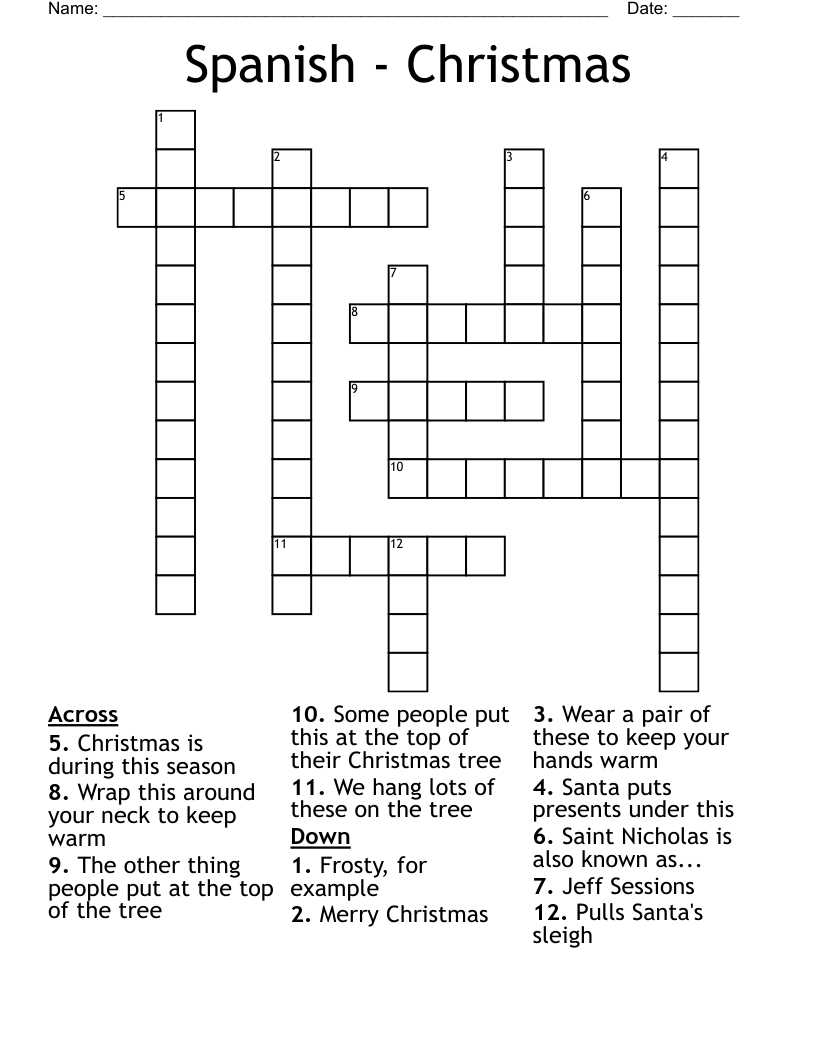 spanish christmas crossword wordmint in spanish christmas crossword puzzle Spanish - Christmas Crossword - Wordmint in Spanish Christmas Crossword Puzzle