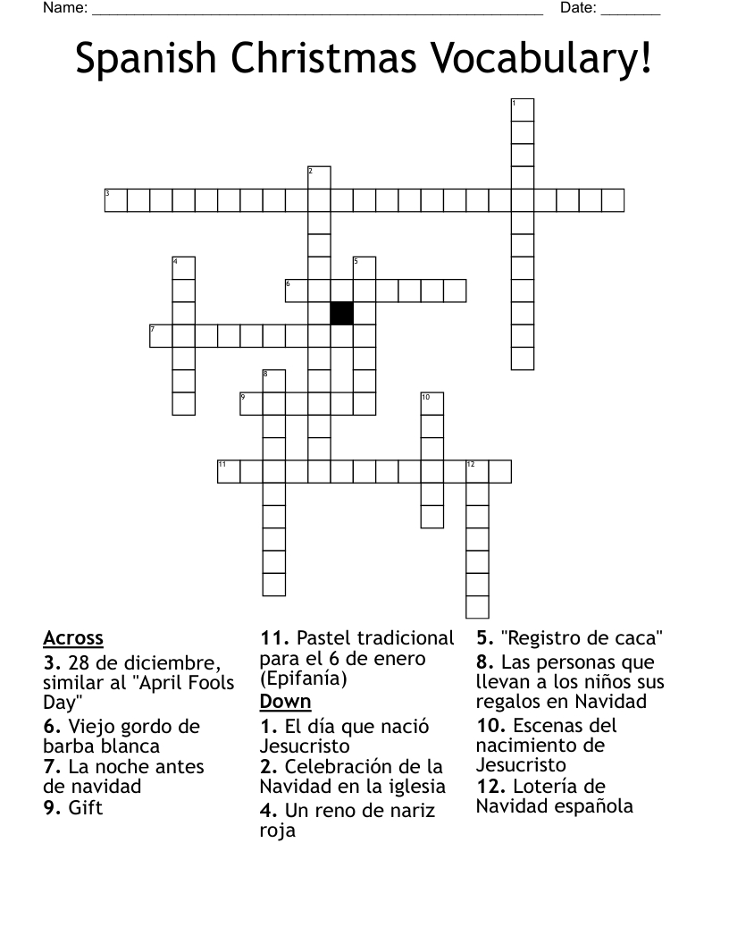 spanish christmas vocabulary crossword wordmint inside christmas crossword puzzle in spanish Spanish Christmas Vocabulary! Crossword - Wordmint inside Christmas Crossword Puzzle in Spanish