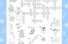 Stock-Vektorgrafik „Christmas Seasonal Crossword Activities, Word pertaining to Christmas Season Activity Crossword