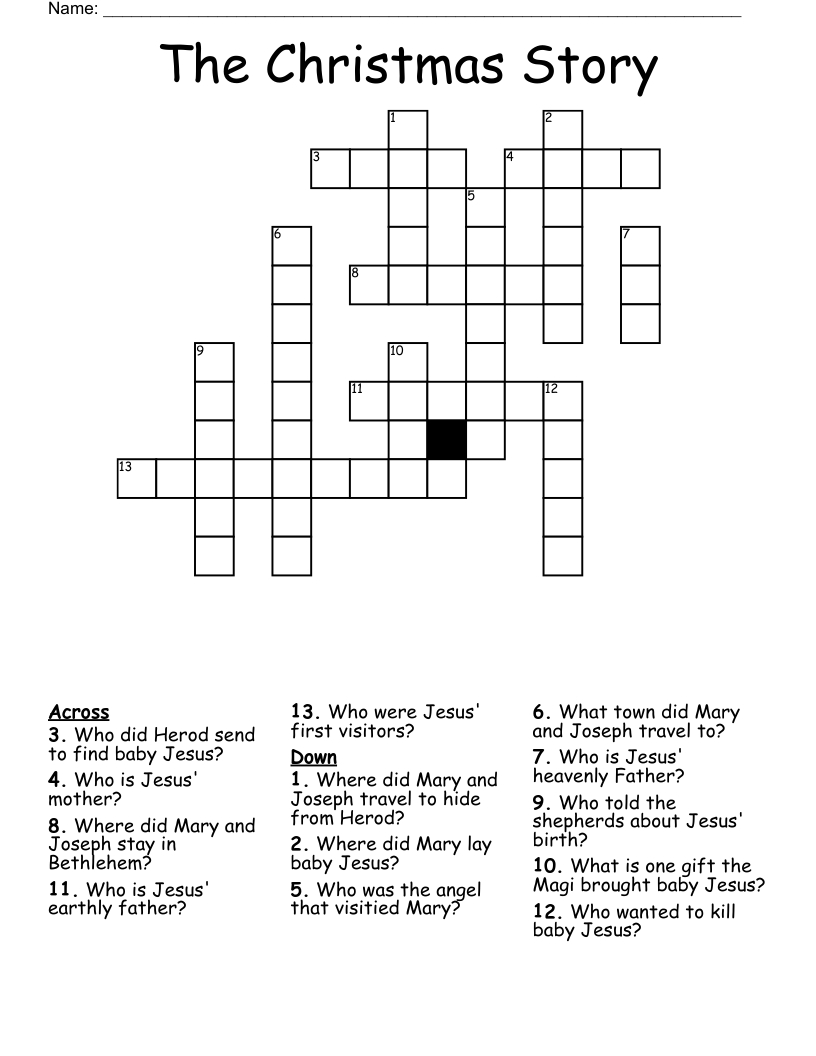 the christmas story crossword wordmint regarding christmas travelers crossword clue The Christmas Story Crossword - Wordmint regarding Christmas Travelers Crossword Clue