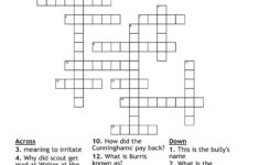 To Kill A Mocking Bird Crossword – Wordmint within Birds in a Christmas Carol Crossword