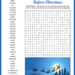 Twas The Night Before Christmas Word Search Throughout Twas The Night Before Christmas Crossword